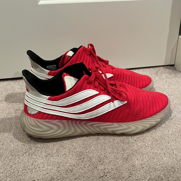 Adidas Sobakov Shoes Red White & Gum (Worn 3 times) (11.5) - Picture 2 of 9